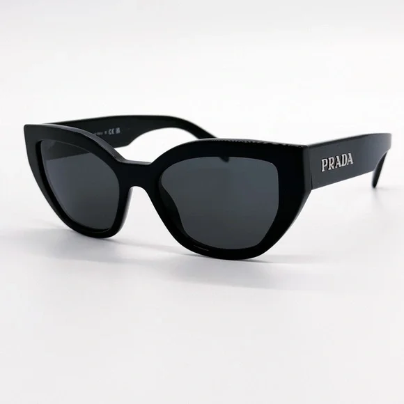 NEW PRADA SPR A09 1AB5S0 WOMEN SUNGLASSES PRA09S 1AB5S0 BLACK CAT EYE PR A09S